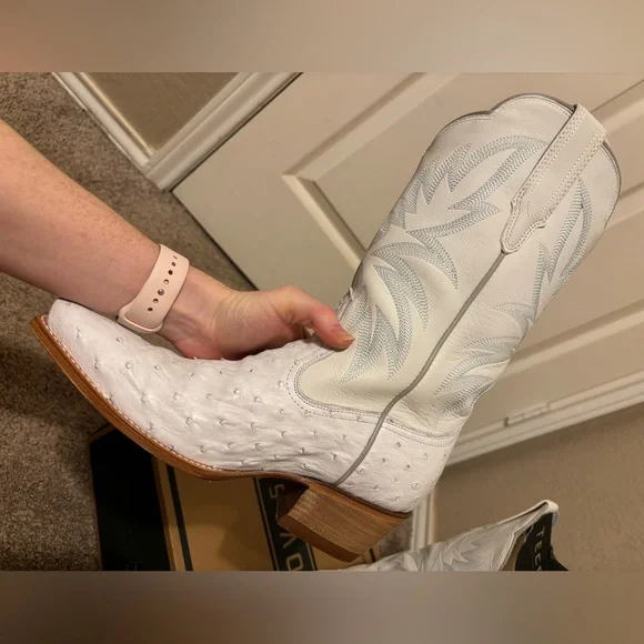 Tecovas The Sadie Snow Ostrich Size 9 - Picture 5 of 12